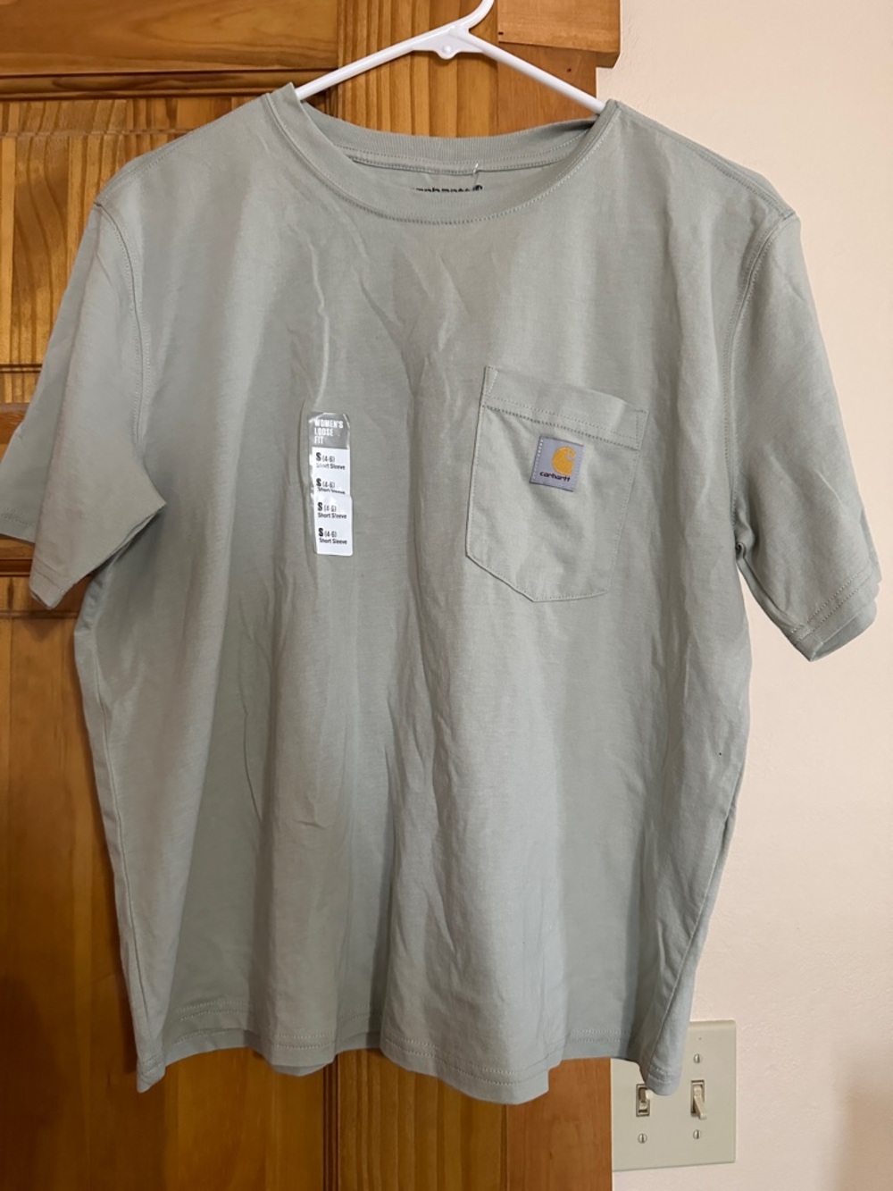 Carhartt Women’s Short Sleeve Pocket Tee in Light Sage